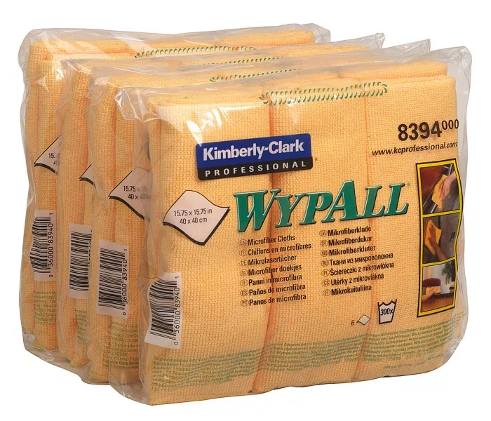 WypAll® Микрофибра — Сложенная / Желтый /40 x 40 см